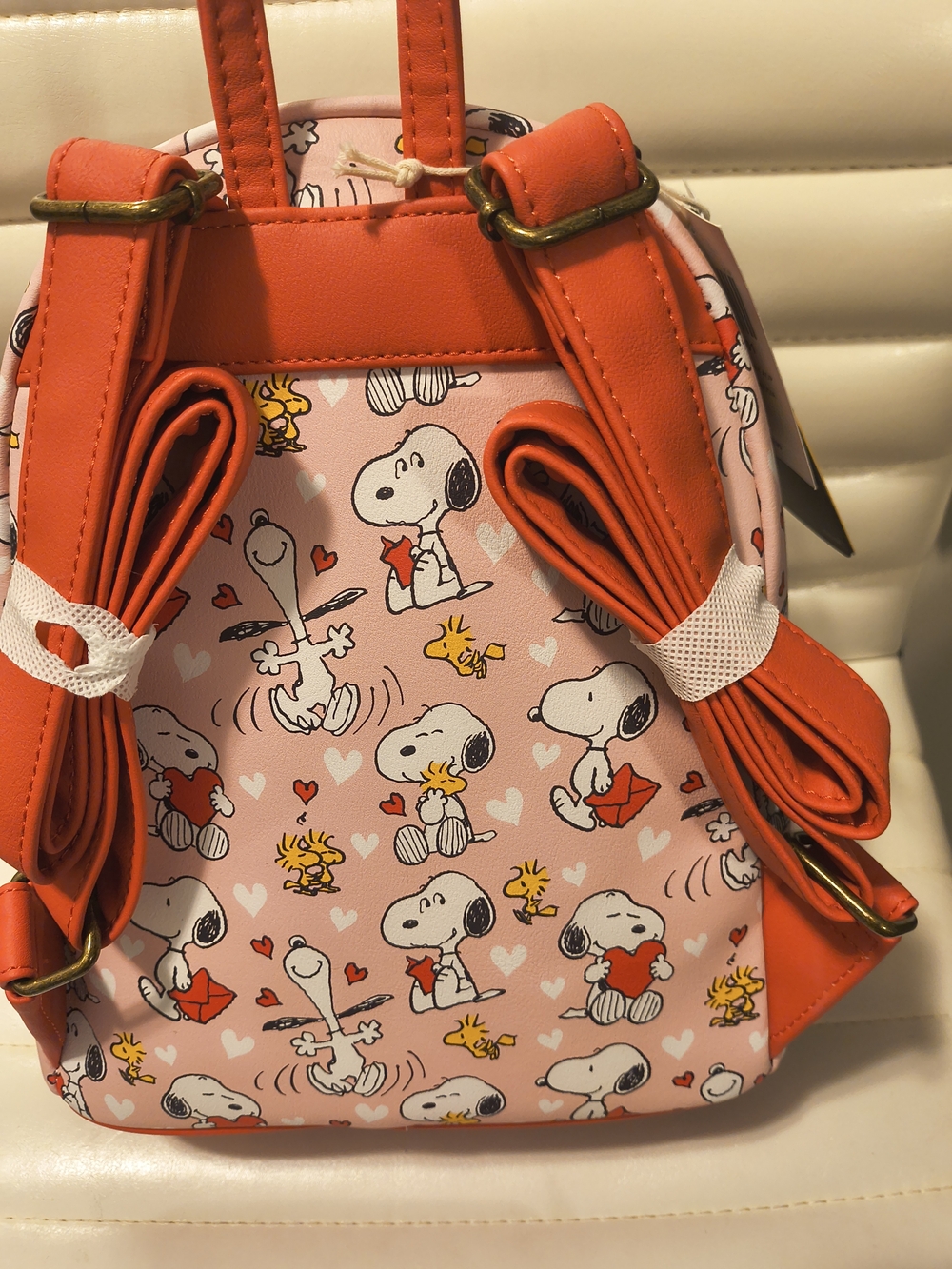 Peanuts x Loungefly Pink Snoopy & Woodstock Mini Backpack and Matching Wallet - Picture 3 of 5
